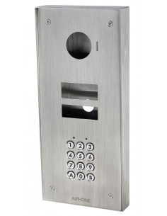 Façade inox 2 mm saillie avec clavier codé pour kits jvs1f & platine jvdvf KVKS AIPHONE 130447