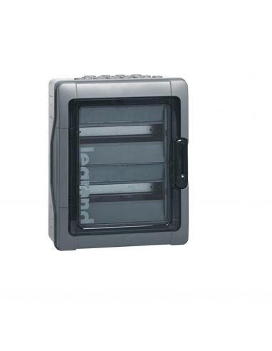 Coffret étanche Plexo³ 2x18 modules avec perforation directe prémontés IP65 Gris LEGRAND 001925