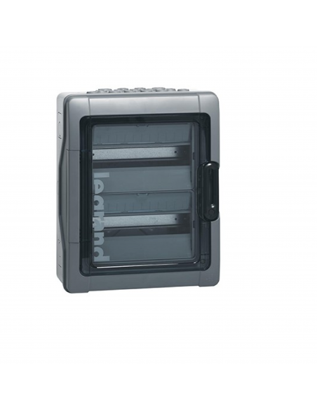 Coffret étanche Plexo³ 2x18 modules avec perforation directe prémontés IP65 Gris LEGRAND 001925