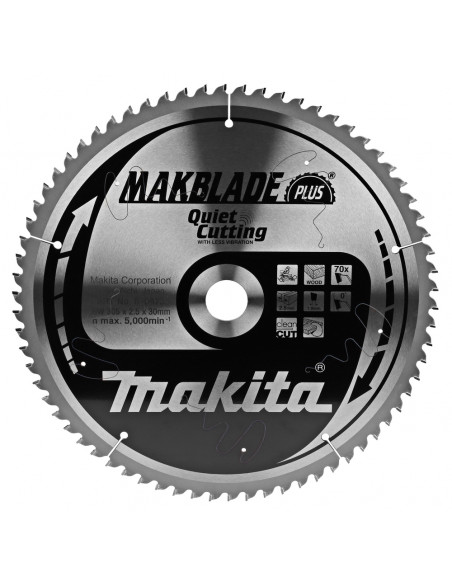 Lame carbure ''Makblade Plus'' bois pour scies radiales 305/30/70 MAKITA B-08735