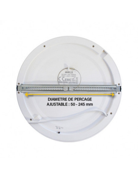 Plafonnier Led Aldébaran Downlight D.295mm 24 Watts CCT MIIDEX VISION-EL 77674