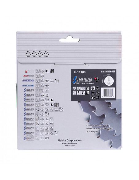 Lame de scie circulaire T.C.T Efficut 190 x 20 mm 45 dents MAKITA E-11184