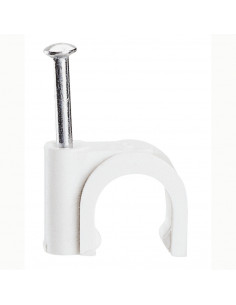 100 Attaches Fixfor blanche pour câble rond D.10mm LEGRAND 031559