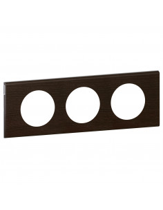 PLAQUE MATIERE 3 POSTES TEINTE WENGUE CELIANE LEGRAND 069203 2