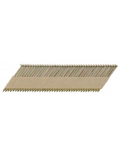 2000 Clous 34° tête D crantés galvanisés eN bandes collées pour cloueurs pneumatiques et à gaz 2,9X76mm MAKITA P-77110 2