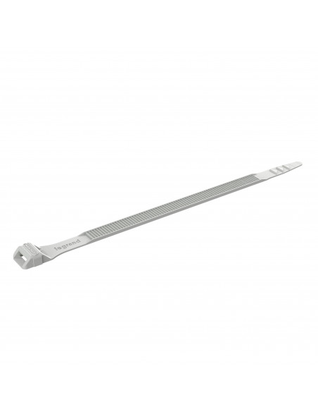 100 Colliers Colson gris RAL7035 à denture extérieure largeur 9mm longueur 185mm LEGRAND 031870