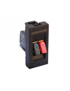 Prise haut-parleur Mosaic 1 module noir mat LEGRAND 079550L 2