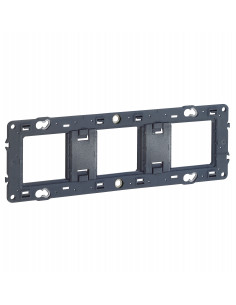 Support pour fixation à vis Batibox - montage horiz/vert -pour 3 postes -6/8 modules 80253 2