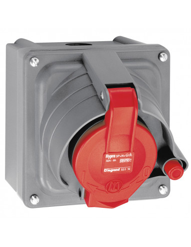 Prisinter fixe Hypra IP44/55 32A de 380V à 415V 3P+N+T plastique LEGRAND 052904