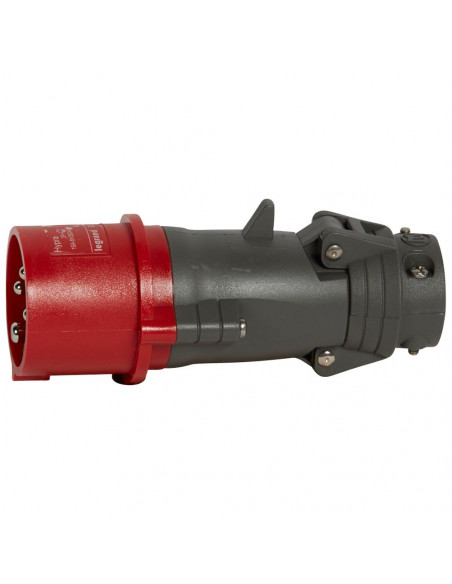 Fiche mobile droite Hypra IP44 16A de 380V à 415V 3P+T plastique LEGRAND 052243
