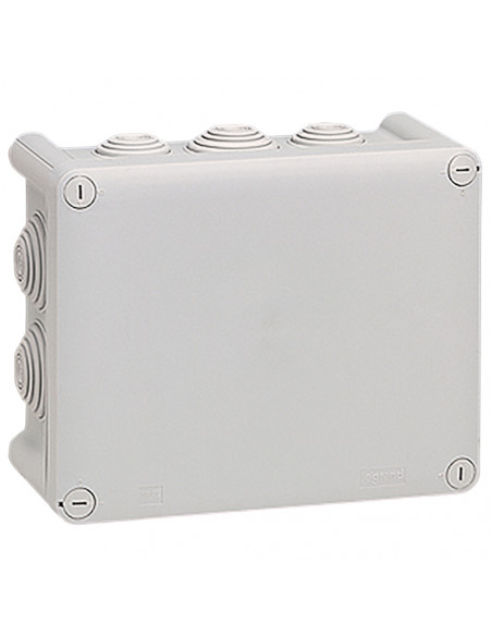 Boîte de dérivation rectangulaire Plexo dimensions 180x140x86mm gris RAL7035 LEGRAND 092052