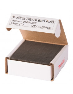 10000 clous Finettes 23 Ga 25 mm pour cloueurs pneumatiques et à batterie MAKITA F-31838 2
