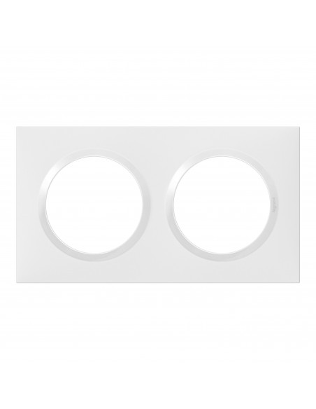Plaque carrée dooxie 2 postes finition blanc LEGRAND 600802