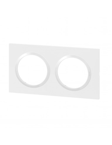 Plaque carrée dooxie 2 postes finition blanc LEGRAND 600802