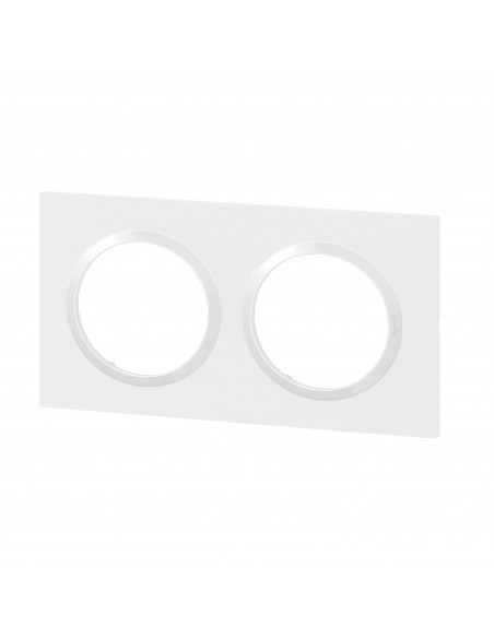 Plaque carrée dooxie 2 postes finition blanc LEGRAND 600802