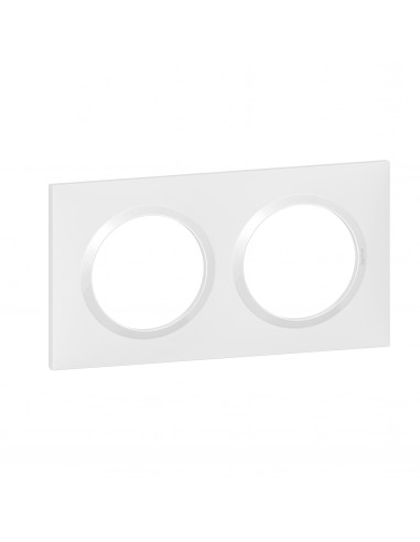 Plaque carrée dooxie 2 postes finition blanc LEGRAND 600802