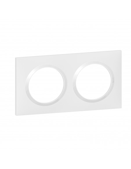 Plaque carrée dooxie 2 postes finition blanc LEGRAND 600802