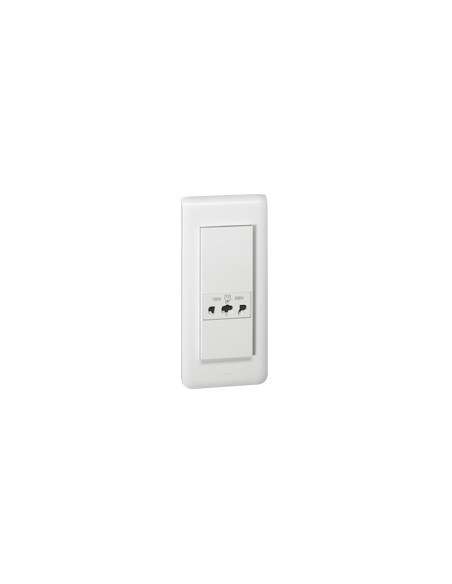 Prise pour rasoir IP24 IK04 Mosaic 5 modules blanc LEGRAND 077586