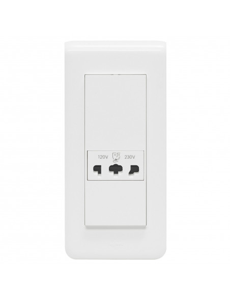Prise pour rasoir IP24 IK04 Mosaic 5 modules blanc LEGRAND 077586
