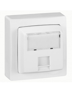 Prise RJ45 catégorie 6 FTP Appareillage saillie complet blanc LEGRAND 086047