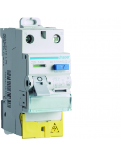 Interrupteur différentiel 1P+N 40A 30mA type F Bornes décalées HAGER CDF140F