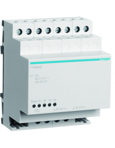 Module d'extension 4 sorties analogique HAGER TYF684E