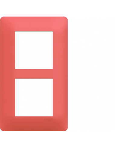 Plaque 2 postes essensya E57 Coral HAGER WE556