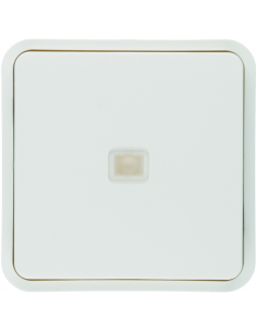 Cubyko 1 touche KNX à voyant coloris blanc HAGER WNT912B