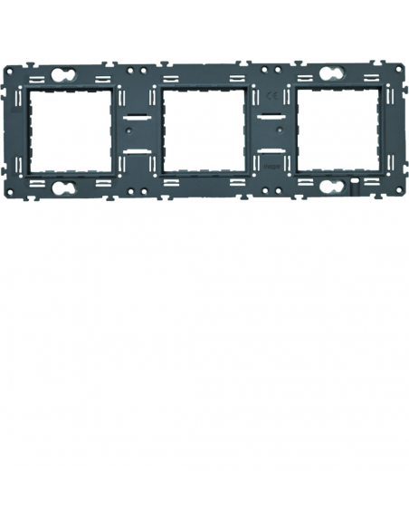 Support gallery triple horizontal et vertical entraxe 71 HAGER WXA465
