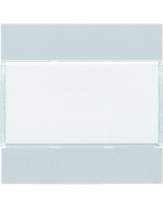 Enjoliveur 2 boutons poussoirs KNX gallery titane HAGER WXE302T