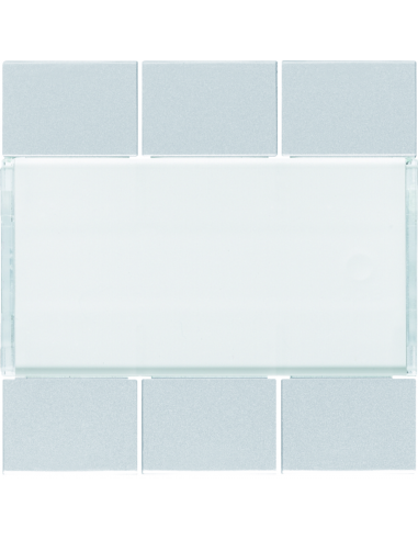 Enjoliveur 6 boutons poussoirs KNX gallery titane HAGER WXE306T