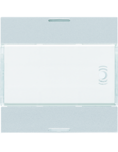 Enjoliveur 2 boutons poussoirs KNX gallery LED titane HAGER WXE312T