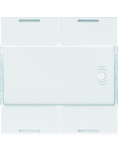 Enjoliveur 4 boutons poussoirs KNX gallery LED pure HAGER WXE314B