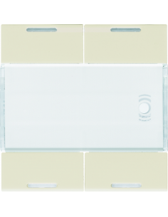 Enjoliveur 4 boutons poussoirs KNX gallery LED dune HAGER WXE314D