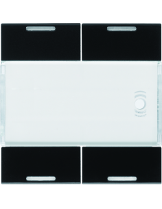 Enjoliveur 4 boutons poussoirs KNX gallery LED night HAGER WXE314N
