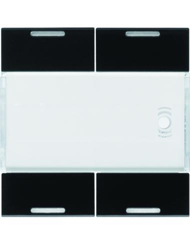 Enjoliveur 4 boutons poussoirs KNX gallery LED night HAGER WXE314N