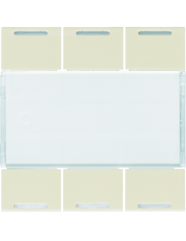 Enjoliveur 6 boutons poussoirs KNX gallery LED dune HAGER WXE316D