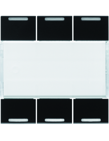 Enjoliveur 6 boutons poussoirs KNX gallery LED night HAGER WXE316N