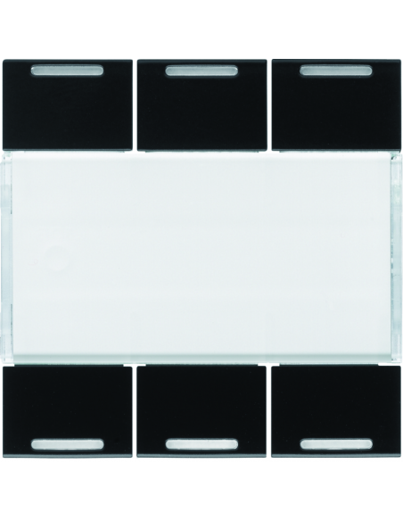 Enjoliveur 6 boutons poussoirs KNX gallery LED night HAGER WXE316N