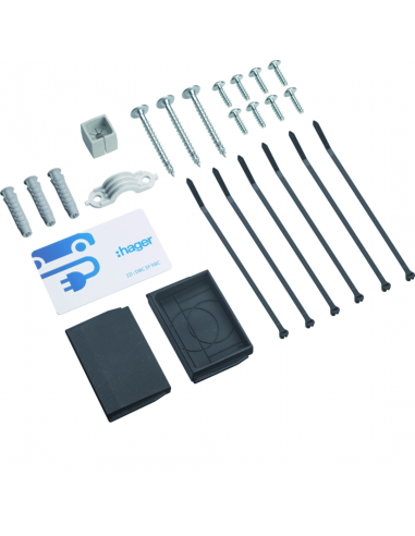 Witty one pièce détachée-Kit accessoires pour borne witty XVR1xx HAGER XVS000
