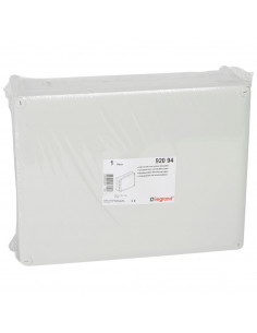 Boîte de dérivation rectangulaire pour presse-étoupe Plexo dimensions 360x270x124mm gris RAL7035 LEGRAND 092094