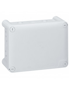 Boîte de dérivation rectangulaire pour presse-étoupe Plexo dimensions 155x110x74mm gris RAL7035 LEGRAND 092044
