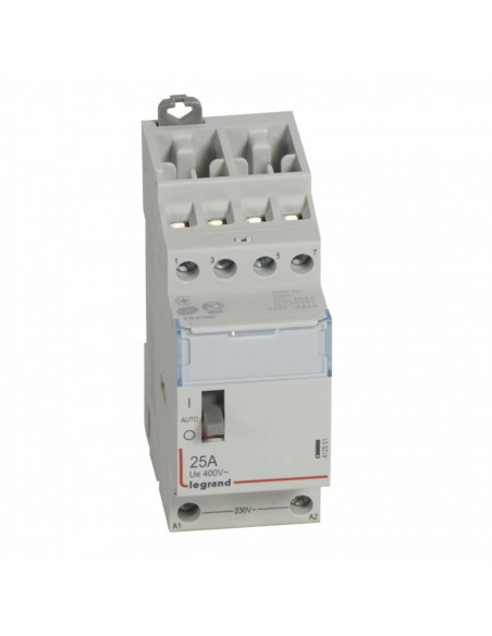 Contacteur de puissance CX³ bobine 230V 4 Pôles 400V 25A contact 4F 2 modules LEGRAND 412551
