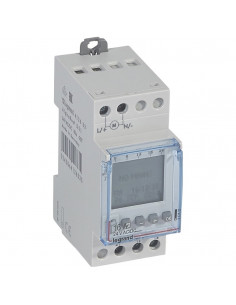Interrupteur horaire digital programmable jour ou hebdomadaire 1 sortie 16A 24V~ alimentation 24V~ LEGRAND 412633