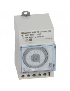 Interrupteur horaire analogique modulaire programmable manuel journalier cadran horizontal sans réserve de marche LEGRAND 412812 2
