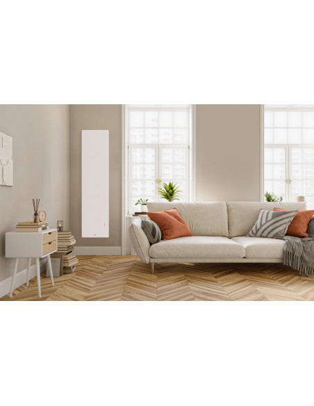 RADIATEUR CONNECTÉ GAIN DE PLACE INGÉNIO 4 VERTICAL 1000W BLANC MAT THERMOR 429353