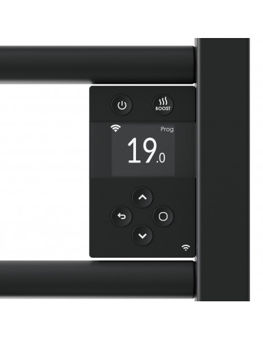 RADIATEUR SÈCHE-SERVIETTES CONNECTÉ RIVA 5 AVEC SOUFFLERIE 2000W NOIR CARBONE THERMOR 471643