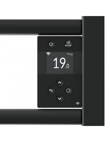 RADIATEUR SÈCHE-SERVIETTES CONNECTÉ RIVA 5 AVEC SOUFFLERIE 2000W NOIR CARBONE THERMOR 471643