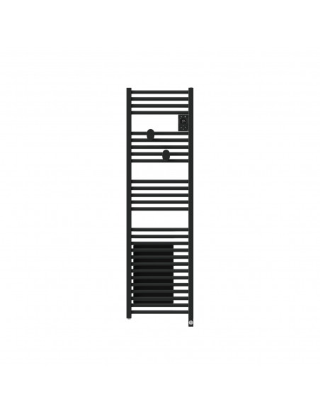 RADIATEUR SÈCHE-SERVIETTES CONNECTÉ RIVA 5 ETROIT AVEC SOUFFLERIE 1500W CARBONE THERMOR 471658