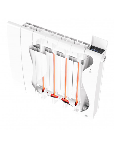RADIATEUR CHALEUR DOUCE CONNECTÉ BILBAO 4 HORIZONTAL 1250W BLANC BRILLANT THERMOR 493824